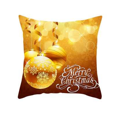 

Tailored Christmas Pillow Case Glitter Polyester Sofa Throw Cushion Cover Home Decor