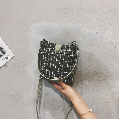 

Womens bag 2019 new wave autumn&winter wild handbags ocean wool bucket bag fashion net red popular Messenger bag