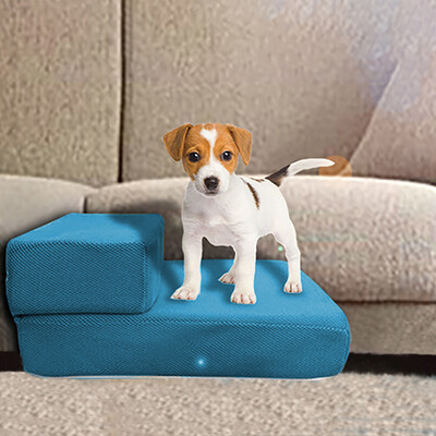 

Siaonvr Breathable Mesh Foldable Pet Stair Detachable Pet Bed Ramp 2 Level Ladder
