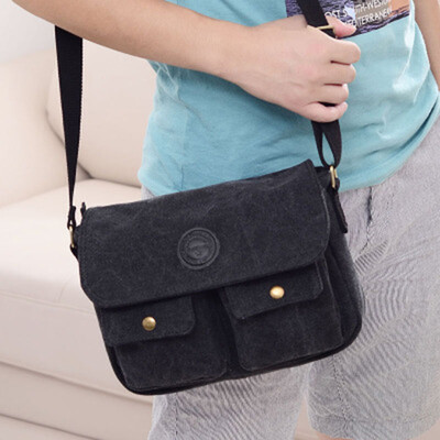 

Canvas Messenger Shoulder Bag Military Crossbody Bookbags Satchel