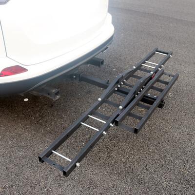 

Ktaxon 500lbs Capacity Steel Motorcycle Scooter Dirtbike Rack Carrier Hauler Hitch Mount Rack Ramp Anti Tilt with Rack Ramp