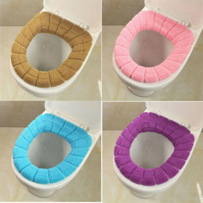 

New USA Washable Toilet Seat Cover Soft Pad Cloth Lid Top Warmer Mat Bathroom