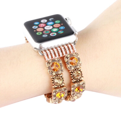 

〖Follure〗Fashion Beaded Gemstone Bracelet Band Strap For Apple Watch Series 2 42mm YE