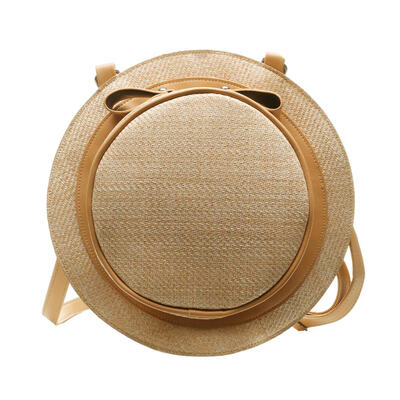 

Hat Shape Straw Shoulder Bag Summer Beach Women Handbags Small Backpack