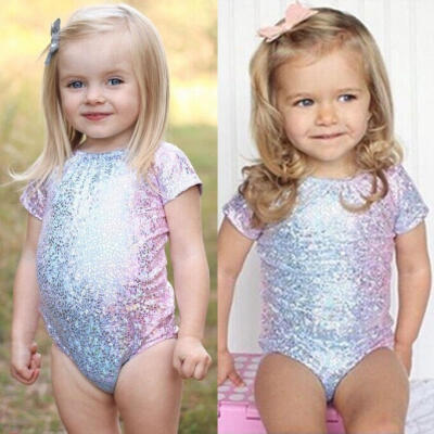 

Girls Kids One Piece Pink Bling Bikini Swimsuit Swimwear Bathers Swimmers 2-7Y