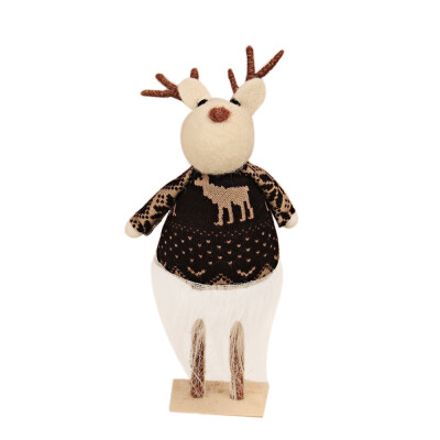 

Christmas Handmade Felt Elk Santa Claus Doll Christmas Decoration For Home with Santa Xmas Kid Toys Gift Ornament New Year Gift