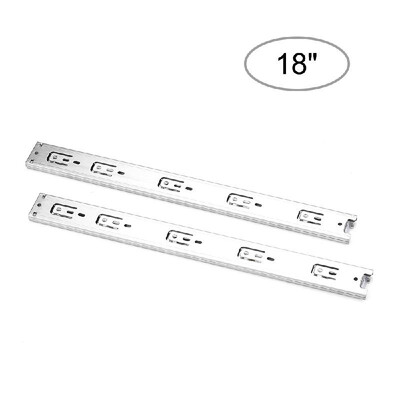 

2pcs Drawer Slides Steel Ball Slide Low Noise Ball Bearing Drawer Slides 1-Pair Heavy Duty Drawer Slides Drawer Guide Rail Steel B