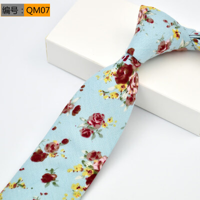 

Cotton Mens Tie Korean Narrow Fashion British Trendy Wedding Groom Wedding Tie Narrow 6CM