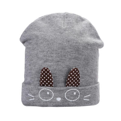 

Cute 0-1Y Baby Girls Boys Knitted Eyes Ear Hats Kids Bonnet Winter Warm Cap