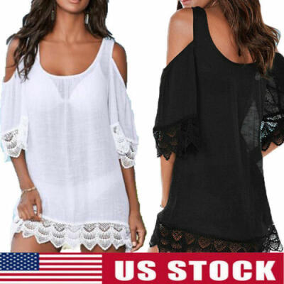 

New Sexy Women Lace Crochet Bathing Suit Bikini Swimwear Cover Up Beach Dress