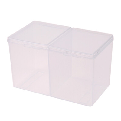 

Clear Plastic Cotton Swab Box Storage Organizer Holder Cosmetic Makeup Tool