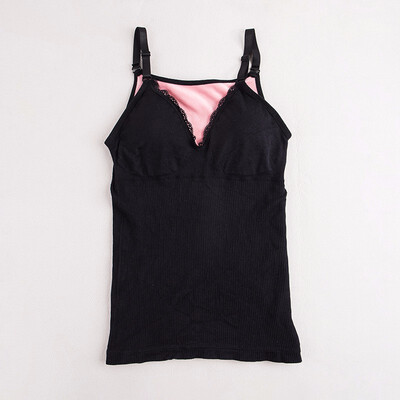 

Women Velvet Lace Thermal Underwear Vest Thick V Neck Padded Cup Female Pink Second Thermal Slim Winter Warm Pajamas Tank Tops