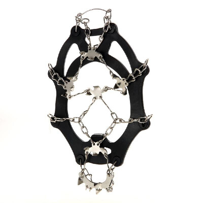 

TOMSHOO 1 Pair of 19 Teeth Crampons Non-slip Shoes Cover Stainless Steel Anti Slip Ice Cleats Shoe Boot Grips Traction Snow Spikes