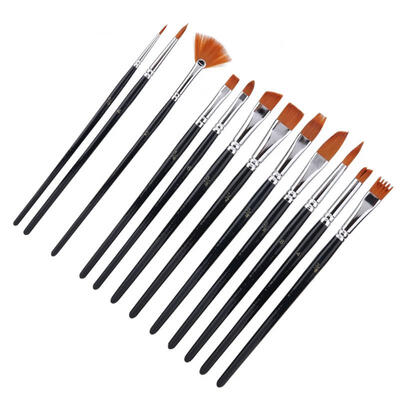 

Greensen 12pcs Nylon Hair Art Painting Brushes Artist Watercolor Brush Pen Set Drawing Supplies