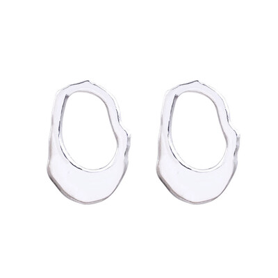

Alloy Stud Earrings Platinum 40x25mm