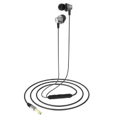 

Explosive metal subwoofer in-ear headphones line control with Mai Android for Apple Mp3 universal gift headset Gun color neutral p