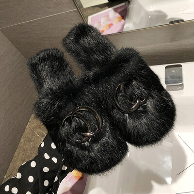 

Maos slippers women autumn&winter Korean style outer-wear flat-bottomed social-head semi-trailer semi-trailer