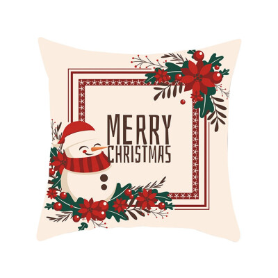 

Siaonvr Merry Christmas Pillow Cases Nordic Sofa Cushion Cover Home Decoration