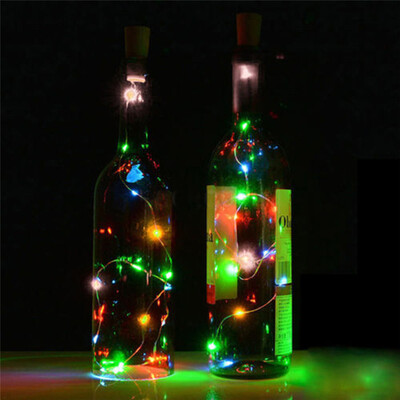 

10Pcs 2m 20LED Cork Shaped LED String Light Copper Wire String Holiday Outdoor Fairy Lights For Christmas Party Wedding Decor