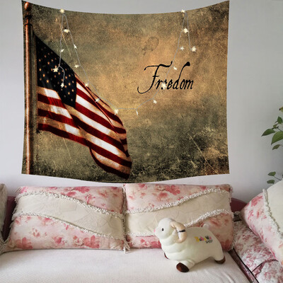 

Gobestart Independence Day Print Family Tapestry Light String Combination Wall Decor15x2m