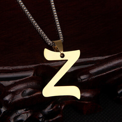 

A-Z 26 Letters Gold Colors Pendant Necklaces Women Choker Necklace Jewelry