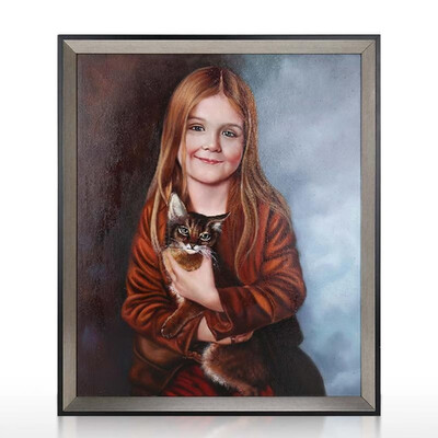 

Oil Painting Customization Portrait for Human Figurine&Animal Wall Art Decor Artwork for Living Room