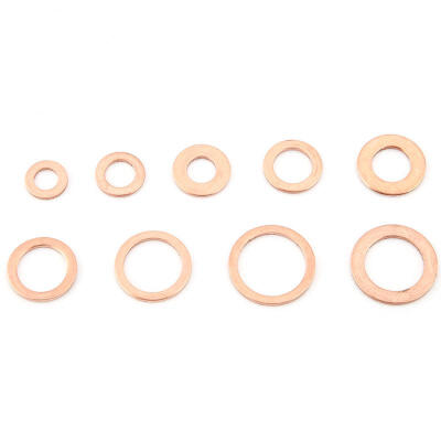 

Greensen 200pcs Copper Washer Gasket Flat Ring Seal Assortment Kit M5 M6 M8 M10 M12 M14