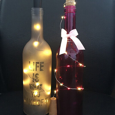 

Gobestart Solar Wine Bottle Cork Shaped String Light 10 LED Night Fairy Light Lamp MR
