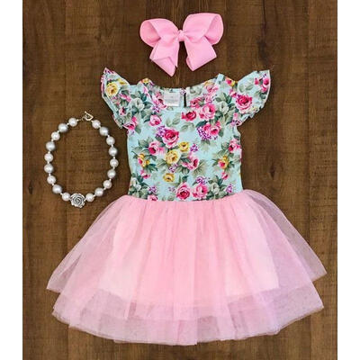 

Kids Baby Flower Girls Dress Party Dress Gown Formal Dresses Tulle Sundress