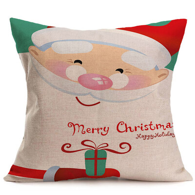 

Tailored Merry Christmas Linen Pillow Cases Sofa Cushion Cover Home Decoration