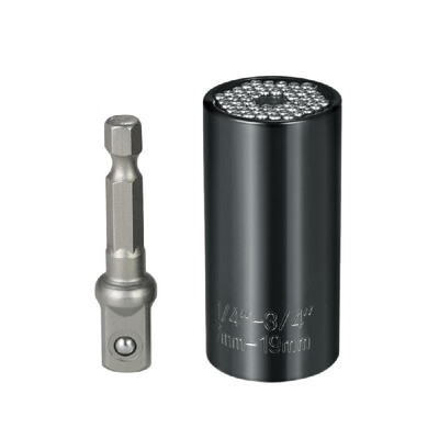 

7mm-19mm Multi-functional Universal Socket Metric Wrench Power Drill Adapter Socket Set Professional Repair Tools