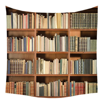 

Retro Bookshelf Printing Tapestry Art Wall Hanging Blanket Beach Yoga Mat