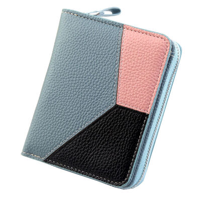 

2018 New Style Fashion Hot Womens PU Leather Small Mini Wallets Patchwork Holder Zipper Purse Clutch