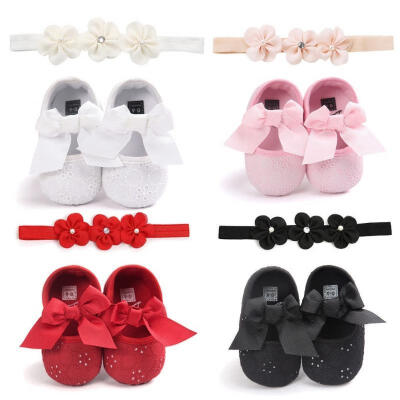 

Newborn Baby Girl Flower Soft Crib Shoes Infants Anti-slip Sneaker Prewalker