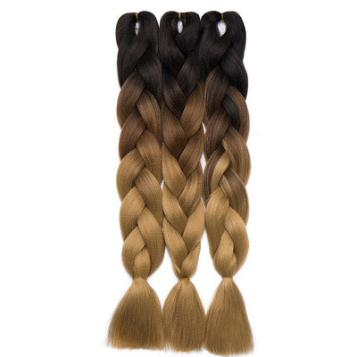 

3 Packs Braiding Hair Ombre for crochet Hair Weave with Synthetic&Twist Braiding Hair Extensions