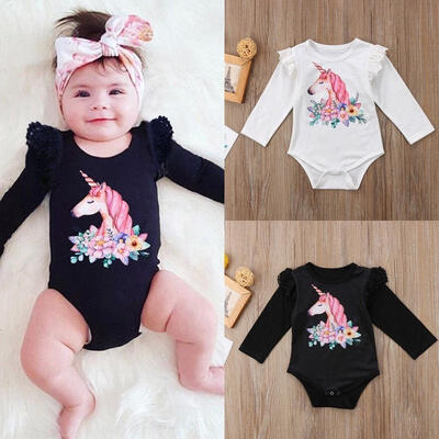 

Newborn Baby Boys Girls Lace Unicorn Romper Bodysuit Jumpsuit Outfits Clothes