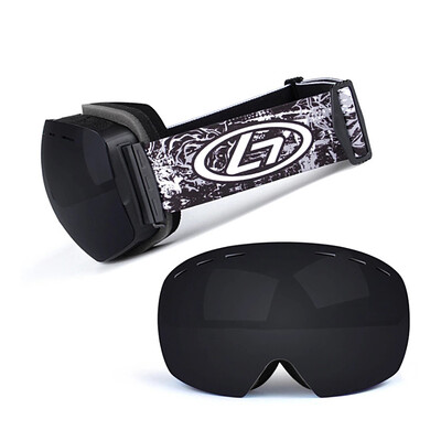 

Magnetic Snowboard Snow Goggles Double-Layer Anti Fog Lens