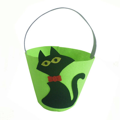 

Halloween Ghost Festival Supplies Pumpkin White Ghost Black Cat Handle Gift Bag Candy Bag Decoration Celebration Party Kids