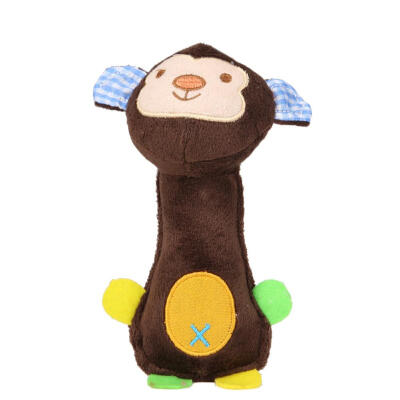 

Pet Puppy Chew Squeaker Squeaky Plush Sound Cartoon FrogGiraffeMonkey