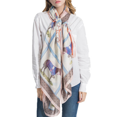 

F1006 Like Silk Scarf Shawl Soft Lightweight Headscarf