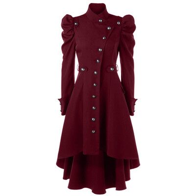 

Medieval Steampunk Women Retro Irregular Coat Jacket Tailcoat Tuxedo Windbreaker