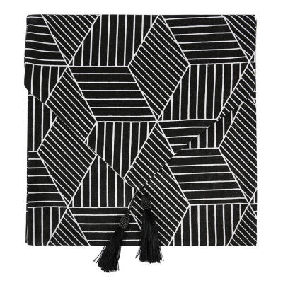 

Modern Nordic Style Geometric Pattern Linen Table Runner Simple Tablecloth