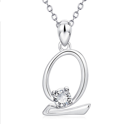 

Initial Necklace 925 Sterling Silver Letters 26 Alphabet Pendant Necklace