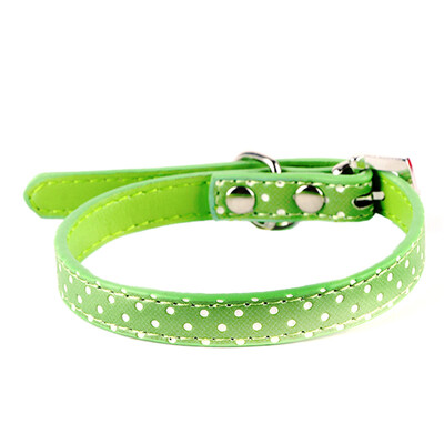 

Sweet Polka Dot Lovely Small Pet Cat Dog Collar Heart Crystal Pendant Collar