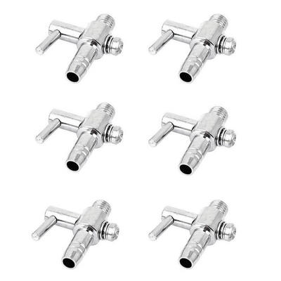 

6Pcs Thread Stainless Steel Aquarium Air Flow Distributor Lever Control Valve