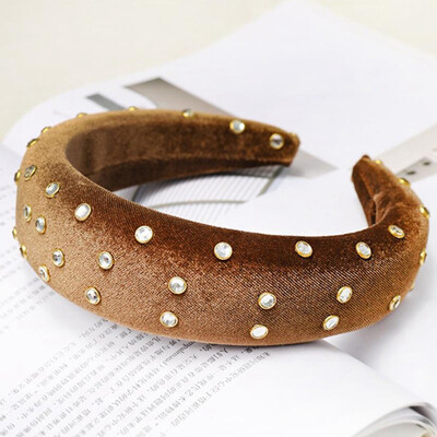 

Fashion Headband Womens Velvet Thick Sponge Ring Headbands Hair Headwear