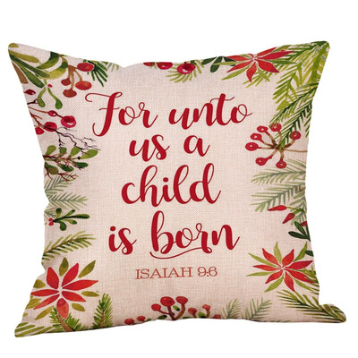 

Siaonvr Merry Christmas Pillow Cases Cotton Linen Sofa Cushion Cover Home Decor