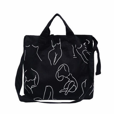 

Fashion Girls Preppy Canvas Line Pattern Crossbody Shoulder Bags Handbag