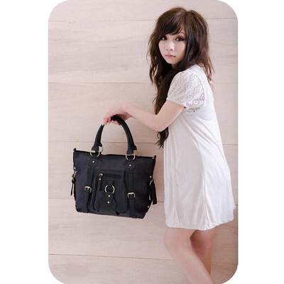 

Korean-style Elegant Shoulder&Crossbody Handbag Black