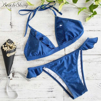 

Women Push-up Padded Bra Bandage Bikini Set Swimsuit Triangle Swimwear Bathing